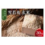 ふるさと納税 玄米 山形県 米沢市  先行予約 令和8年産 雪若丸 玄米 30kg （ 30kg × 1袋 ） 産地直送 2026年産 米沢産 玄米 山形県 米沢市