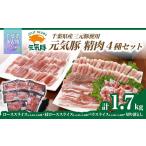 豚肉 しゃぶしゃぶ 産豚肉 元気豚 精肉4種セット 1.7kg