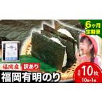 肉 6ヶ月定期便 有明海苔 全型 10枚