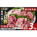 K-379-D 産霜降りトロ豚 焼肉用バラエティセット 計3kg