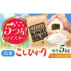 米 コシヒカリ 全6回定期便 こしひかり 白米 5kg