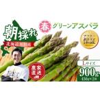 農家直送 朝採れ 春グリーンアスパラ Lサイズ 900g