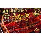 定期便3回 うなぎ かば焼き 3尾