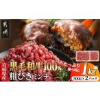 牛肉 ハンバーグ 産黒毛和牛100%ミンチ 250g×4P