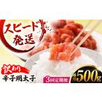 魚貝類 明太子 全3回 定期便 訳あり 辛子明太子 500g