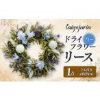 花 太陽樹林 ドライフラワーリース ブルー系