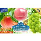 厳選 旬のフルーツ定期便 桃3玉×2回配送