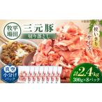 豚肉 \小分けで便利 三元豚 切り落とし 計2.4kg