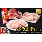 豚肉 ロース 全3回定期便 産黒豚 バラエティセット