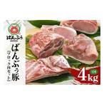豚肉 ロース ブランド豚 ばんぶぅ ブロック肉セット 計4kg