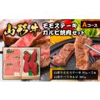牛肉 ステーキ 山形牛モモステーキ カルビ焼肉セット