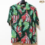 サンサーフ　アロハシャツ　Sun Surf　BANANA HARVEST　レギュラー・レーヨン半袖ハワイアンシャツ【SS38794】グリーン