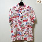 【売切れ】2025年春夏新作！　サンサーフ　アロハシャツ　Sun Surf　HAWAIIAN HULA　レギュラー・レーヨン半袖ハワイアンシャツ【SS39411】オフホワイト