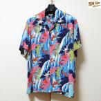 ショッピングアロハシャツ 2025年春夏新作！　サンサーフ　アロハシャツ　Sun Surf　SWALLOW WILDLY　レギュラー・壁縮緬レーヨン半袖ハワイアンシャツ【SS39426】ネイビー