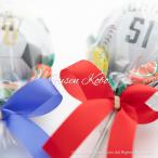 花束 部活 卒業 クラブ スポーツ バルーンギフト 名前 背番号入り プチギフト キャンディー付き 野球 サッカー バスケット 手に持つタイプ 浮きません 4個セット
