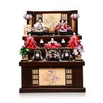 【雛人形収納飾】【三段飾】芥子親王豆官女：翔鶴雛：伏見屋監修【雛人形】