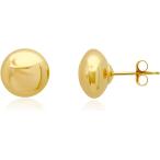 ショッピングfk07 【並行輸入品】14 K黄色ゴールドフラットボタンスタッドイヤリング　