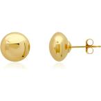 ショッピングfk07 【並行輸入品】14 K黄色ゴールドフラットボタンスタッドイヤリング　