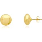 ショッピングfk07 【並行輸入品】14 K黄色ゴールドフラットボタンスタッドイヤリング　