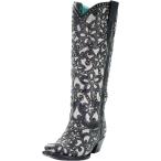 ショッピングfk07 Corral A3590 Black Floral Glitter Inlay Boots (6.5)　並行輸入品