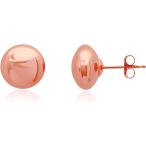 ショッピングfk07 【並行輸入品】14 Kローズゴールドフラットボタンスタッドイヤリング　