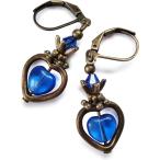 サファイアブルークォーツハートイヤ...