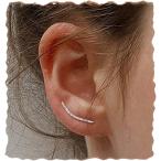 【並行輸入品】genbz シックなイヤークライマー 手作り打ち出しイヤークライマー イヤリング ミニマリスト イヤークローラー スターリングシルバー