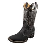 El General Men's Rodeo Cowboy Boots Genuine Leather Color Black/ 並行輸入品