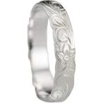 Aloha Jewelry Company Sterling Silver 4mm Hawaiian Princess Plumeria Flower Scroll Ring Stackable Wedding Band (Silver  6)　並行輸入品