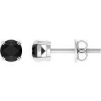 丸いカットブラックスピネルスタッド...