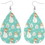 ショッピングsnowman 【並行輸入品】Snowman Drop Dangle Earrings  Winter Fir Trees Snowflakes Cute Snowm