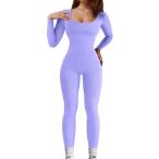 【並行輸入品】LAOARA One Piece Outfits for Women Workout Ribbed Jumpsuits Gym
