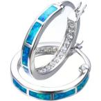 ピアスブルーオパールピアスキュービ...