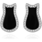 YONFQE猫ピアススターリングシ...