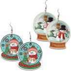 ショッピングsnowman 【並行輸入品】Christmas Snowman Dangle Earrings Set  Cute Snowman Earrings Girls W