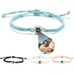 【並行輸入品】カスタムブレスレット 写真入り - 写真付きカスタム投影ブレスレット 写真ブレスレット パーソナライズされた写真 メモリアルギフト メン