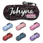 [ параллель импортные товары ]Custom Eyeglasses Case with Name Personalized Name Zipper Glasse