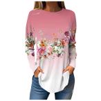 [ параллель импортные товары ]Long Sleeve Tee Shirts for Women Long Sleeve Tops for Women Wome
