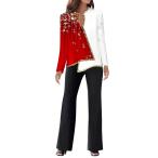 [ параллель импортные товары ]DUOWEI Women Suit Jacket Casual Long Sleeve Top Loose Wide Leg P