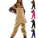 [ параллель импортные товары ]midelxp Womens Fleece Overalls Loose Casual One Piece Jumpsuits