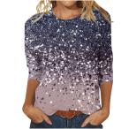 [ параллель импортные товары ]Oversized Tshirts Shirts for Women 2024 Summer Women 3/4 Sleeves