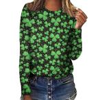 [ параллель импортные товары ]DASAYO My Orders Funny St Patricks Day Shirt Women's Crew Neck T