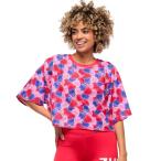 ズンバ ZUMBA Love ハート柄 ロゴ クロップ丈 ドルマンスリーブ Tシャツ レディース 取り寄せ