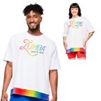ズンバ ZUMBA ロゴ ダブルレイヤー Tシャツ ホワイト レディース ユニセックス 取り寄せ