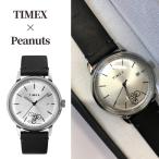 タイメックス ウッドストック ピーナッツ コラボ 腕時計 TIMEX x Peanuts 40mm レザー 革 ベルト ブラック 黒 アナログ時計 取り寄せ