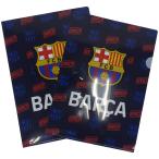 [ кошка pohs выбор возможно ] Barcelona официальный FCB прозрачный файл 2 шт. комплект BCN35069 футбол товары поддержки канцелярские товары A4 темно-синий 