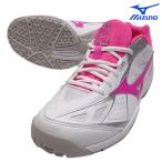 【セール】ミズノ mizuno レディース テニスシューズ オムニ クレーコート用 ブレイクショットOC 61GB174165 新入部 初心者向け 校庭 土用 部活 女子 白 ピンク