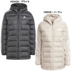 アディダス adidas レディース ベンチコート エッセンシャルズ スリーストライプス ライトダウン フード付きパーカー MKW48 ダウンジャケット 防寒 防風