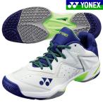 ヨネックス YONEX パワークッション107D SHT107D-100 テニスシューズ ソフトテニス クレー 砂入り人工芝コート 練習 試合 3 白 紺