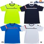 エレッセ ellesse ショートスリーブプラクティスラインドクルー EM09104 メンズ レディース 男女兼用 テニスウェア プラクティスシャツ プラシャツ 半袖 Tシャツ